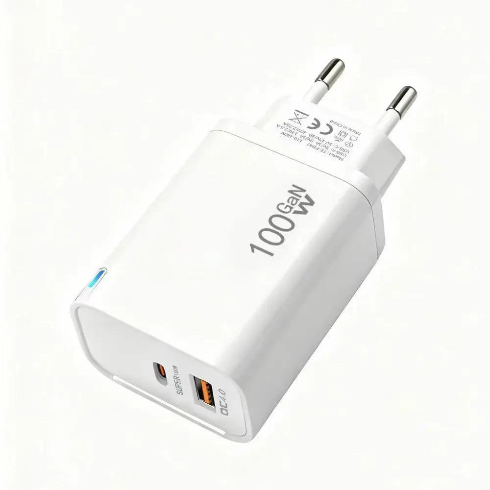 100W GaN USB-C +USBA Charger for MacBook Air ,Samsung Galaxy,Ipad Pro, Phone 17/16/15 and More , Power Bank Quick Charge