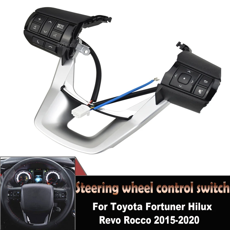 For Toyota Fortuner Hilux Revo Rocco 2015-2020 Steering Wheel Volume Sound Button Switch Auto Parts 84250-0K320 84250-0K320-C1