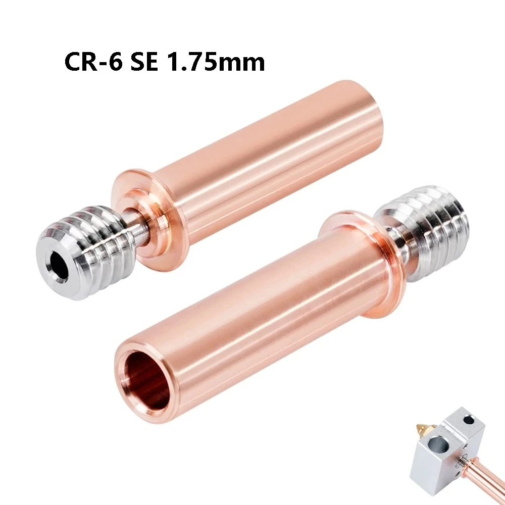 

CREALITY 3D Printer Part CR-6 SE Copper Titanium Alloy Bi-Metal Throat Heatbreak For CR-6 SE/Max/CR-5 PRO Hotend 1.75MM Filament