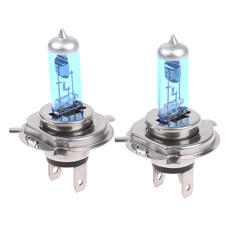 2PCS High Quality Scooter Moped Motorcycle Headlight Bulb H4 P43T 12V 35/35W White Light