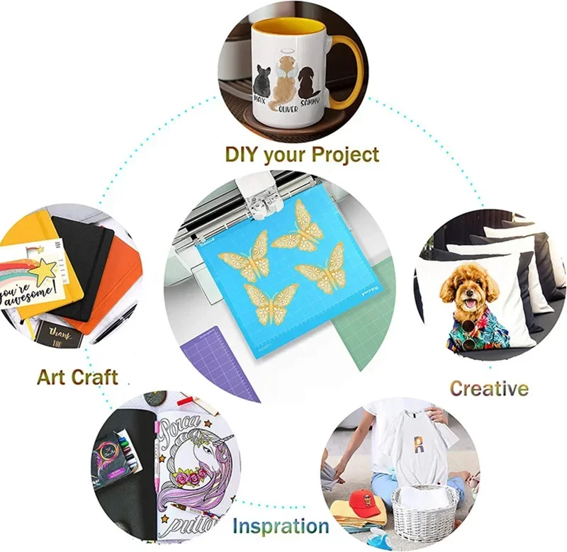 New Mixed Color Engraving Machine Base Plate Cutting Mat for Cameo Pvc Cutting Mat 33X35cm