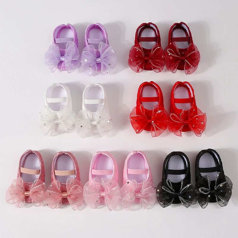 

Baby Girls Shoes Summer Autumn Toddler Anti-Slip First Walkers Cute Bowknot Newborn Princess Crib Shoes Infant Casual Flat