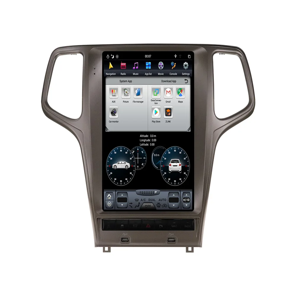 Android para tesla estilo 8g + 128g para jeep grand cherokee 2010-2019 reprodutor multimídia rádio automático gravador de fita gps navi unidade principal