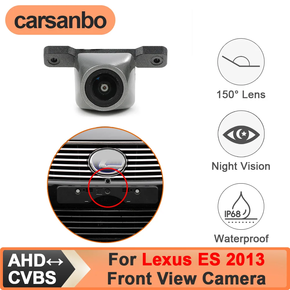 

Carsanbo Fit for Lexus ES 2013 Car Front View Camera CCD AHD 150° Wide Angle Night Vision Fisheye Lens Waterproof Front Camera
