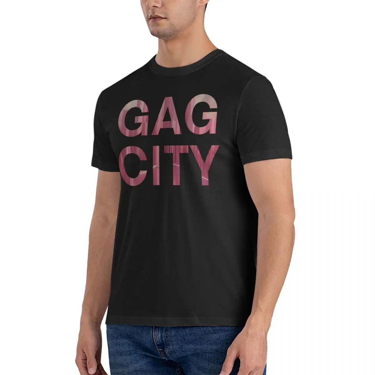 Gag City T Shirts Men Pure Cotton Funny T-Shirt Crew Neck Nicki Minaj Tees Short Sleeve Tops Classic