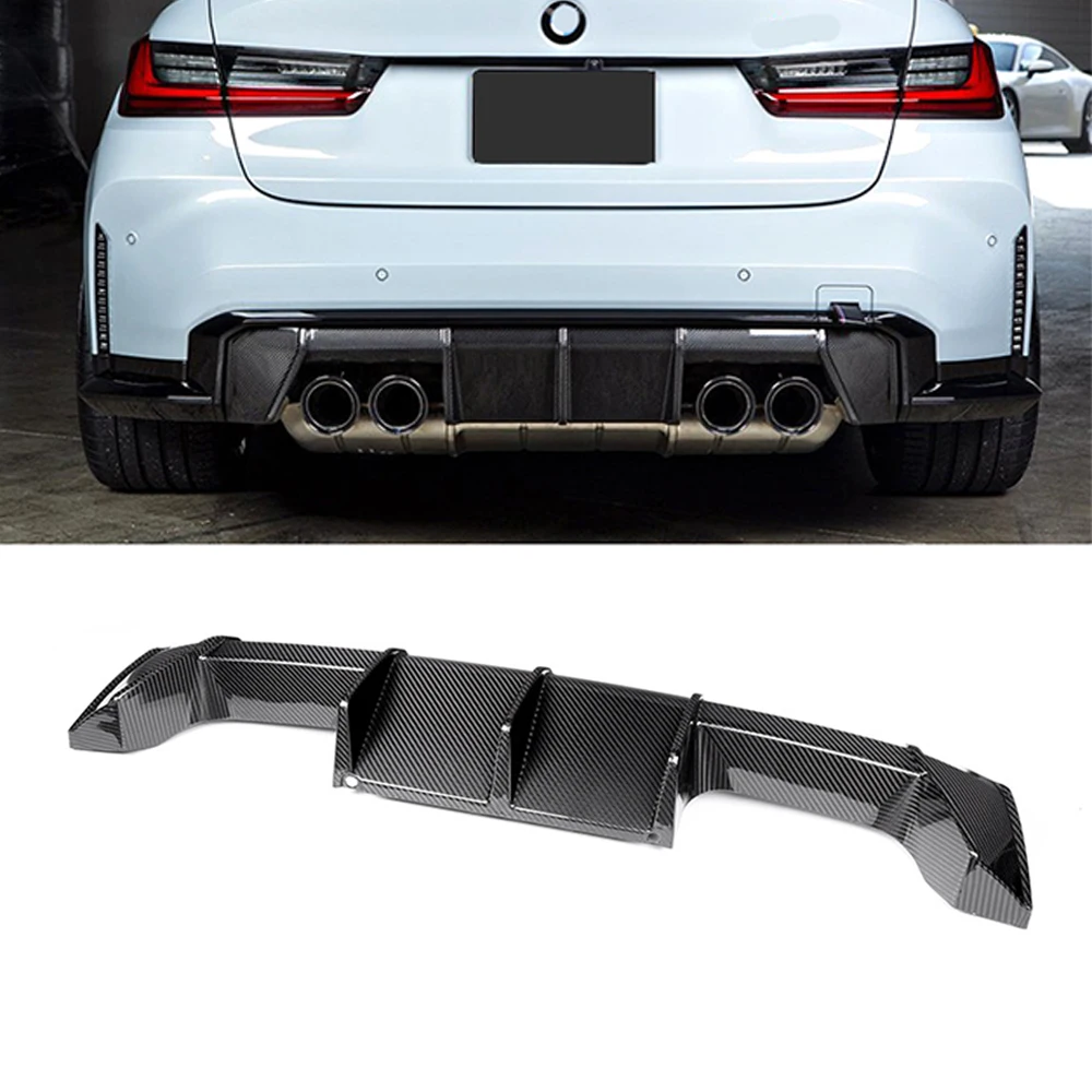 For  G80 M3 G82 G83 M4 2020+ high quality car rear bumper genuine vacummed dry Carbon Fiber OEM diffuse lip