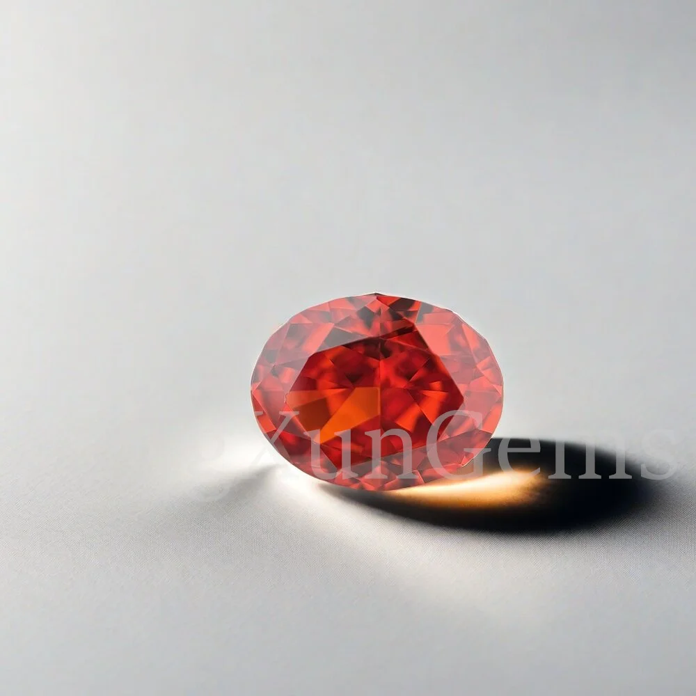 

4x6~10x14mm Lucky China Red Top Quality Oval Shape Crushed Ice Cutting Cubic Zirconia Gemstone Stone For Jewelry Rings Making