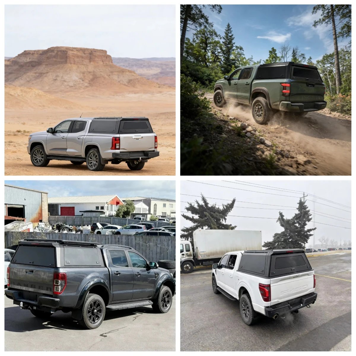 

STLF TOYOTAs For Vigo Double Cab Truck Bed Cover With A-Deck High Aluminum Alloy Hard Type Waterproof Tonneau High Cover