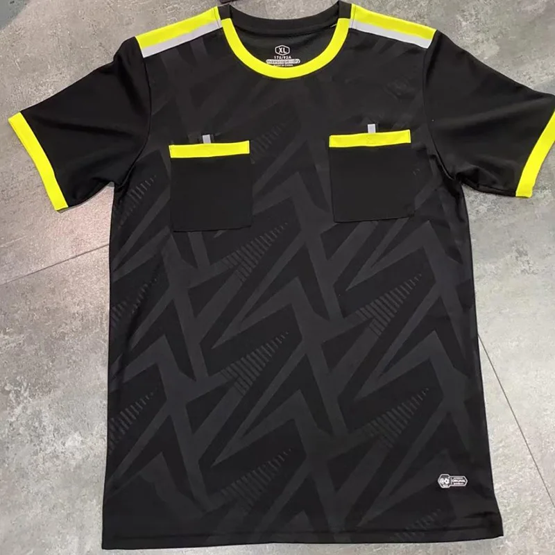 Football Kits 2025 Men Referee Uniforms Soccer Football Jerseys Shirts Pockets Judge Short Sleeve Team Shirt Sportswear Clothes image 5