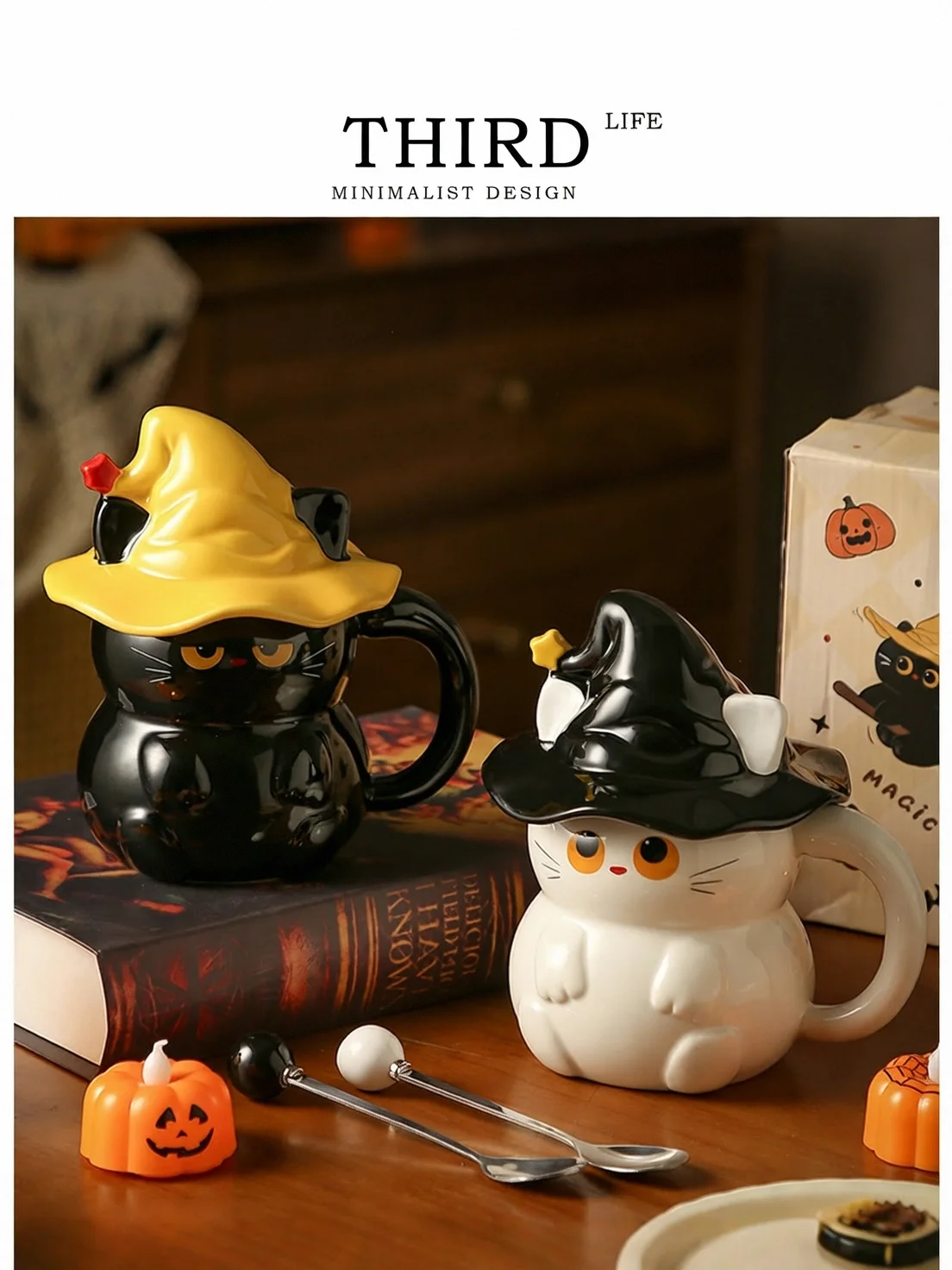tazas-de-ceramica-con-tapa-de-gato-y-sombrero-magico-de-halloween-diseno-de-animal-de-dibujos-animados-con-asa-de-una-sola-o