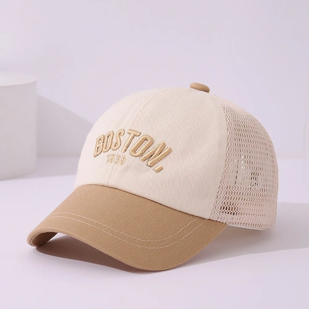 

New Mesh Kids Baseball Cap Letter Embroidery Sun Protection Girls Sun Hat Breathable Mesh Baseball Cap Summer