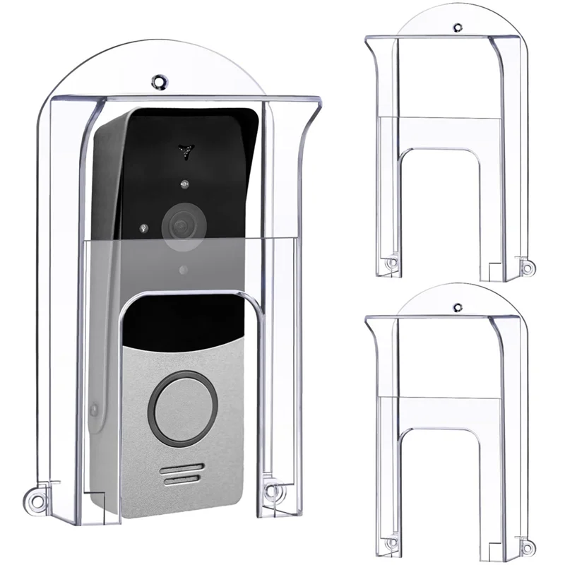AB15-2Pcs timbre de plástico transparente cubierta para lluvia timbre Protector impermeable timbre para anillo 1/2/3/4/Pro/Pro 2/Wyze