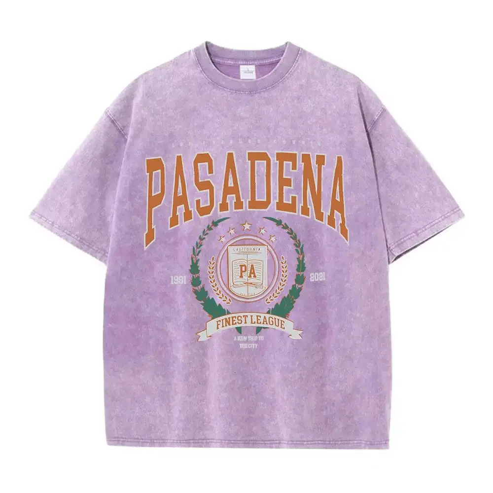 تي شيرت صيفي من القطن المغسول للجنسين بتصميم عصري وقميص مطبوع فضفاض وملابس الشارع برقبة دائرية #4