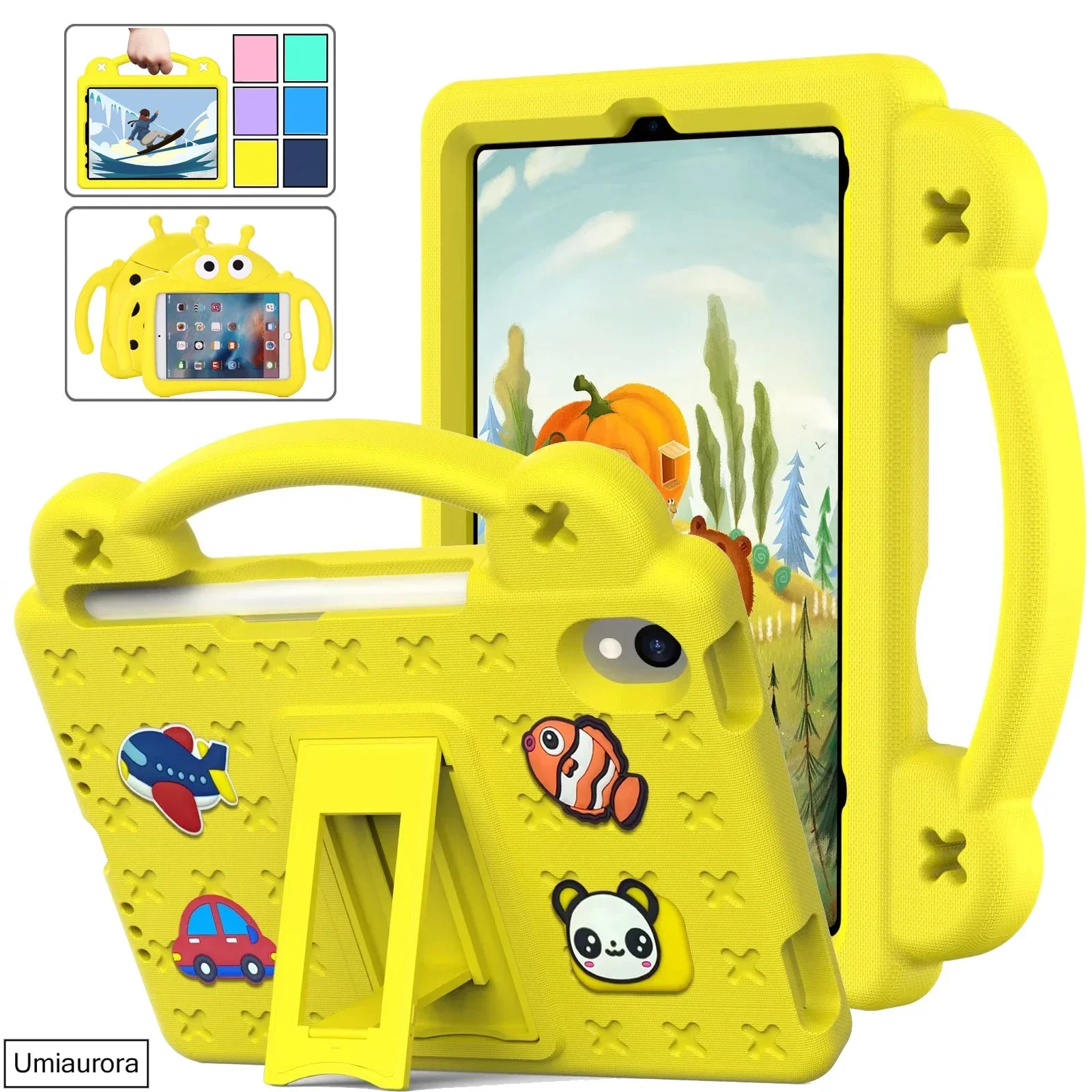 

For IPad Mini 6 2021 Case Kids EVA Protective Cover for IPad Mini 2 3 4 5 Cartoon Shock Proof Hand-held Stand Tablet Cases Funda