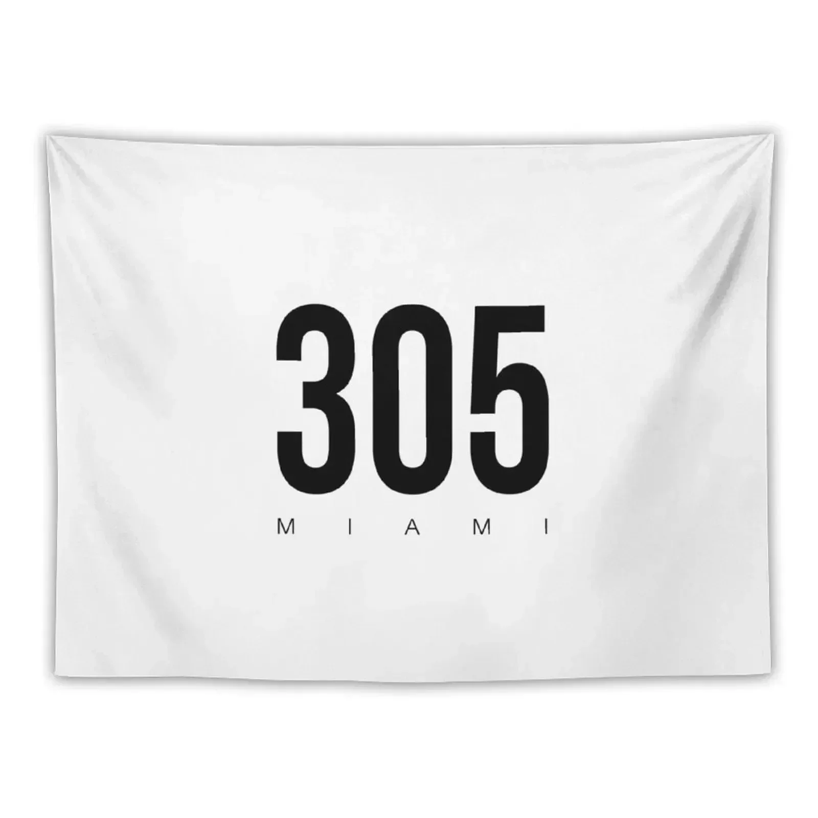 Miami, FL - 305 Area Code Tapestry Room Decorations Decorative Wall Mural Cute Room Things Tapestry