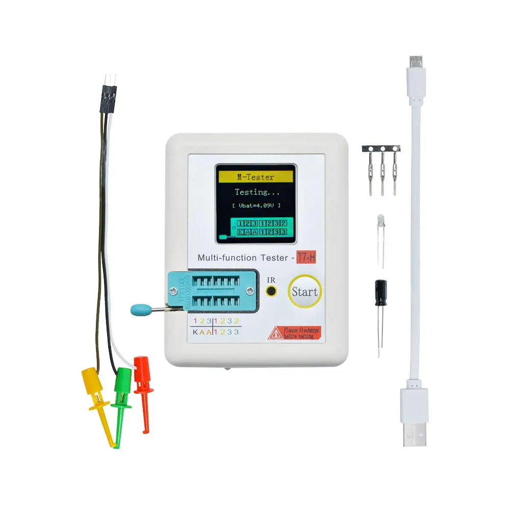 LCR-T7 T7-H Transistor Tester TFT Diode Triode Capacitance Meter LCR ESR Meter NPN PNP MOSFET IR Multifunction Tester Multimeter