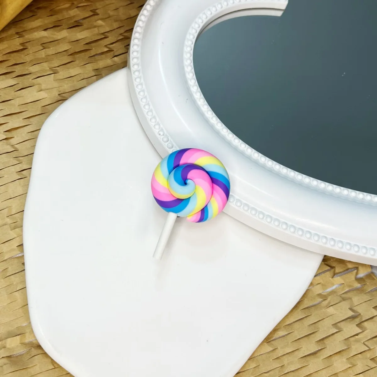 Simulation Rainbow Lollipop Hair Clips Candy Color Cute Teenage Girl Side Bangs Clip student headwear Women Girl Jewelry Gifts