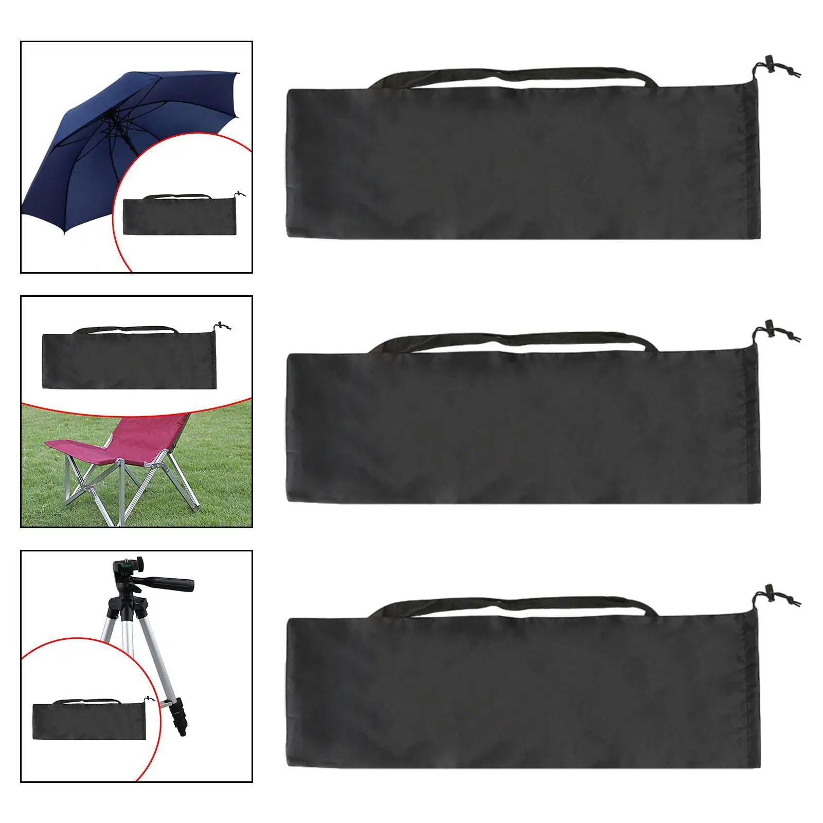 Folding Chair Bag Luggage Stuff Pouch Drawstring Opening Overnight Bag Camping Chair Bag for Yard Outdoor Picnic BBQ Home