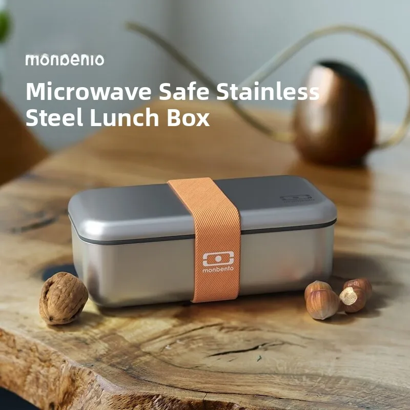

Monbento Single Layer Stainl Steel Microwave Se Bento Box Japanese Sle Lunch Box for Students And Office Workers