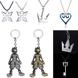 Game KingdomHeart Sora Key Keychain Keyblade Weapon Model Metal Keyring Men Car Women Bag Accessories Jewelry