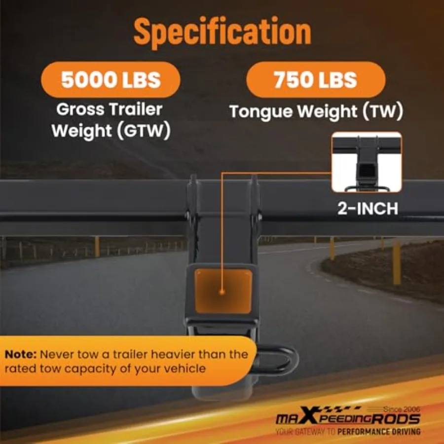 Hitch Trailer Kelas 3 Belakang dengan Receiver 2 Inci untuk BMW X3 2011-2024 X4 2019-2024 5000 LBS GTW