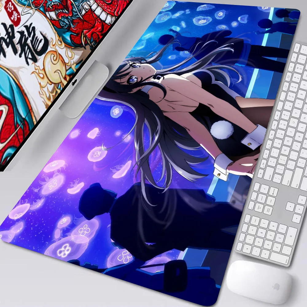 1pcSakurajima Mai Anime Rascal Does Not Dream Of Bunny Girl Senpai Mouse Mat WithAccessories Prime XXL Keyboard Pad Padding Mat