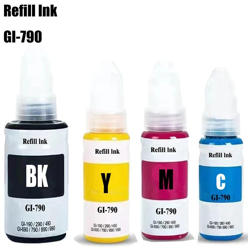 GI790 GI-790 GI-490 GI-890 Refill Ink For Canon Pixma G1000 G1100 G1400 G2000 G2100 G2400 G3000 G3400 G4000 printer Dye Ink