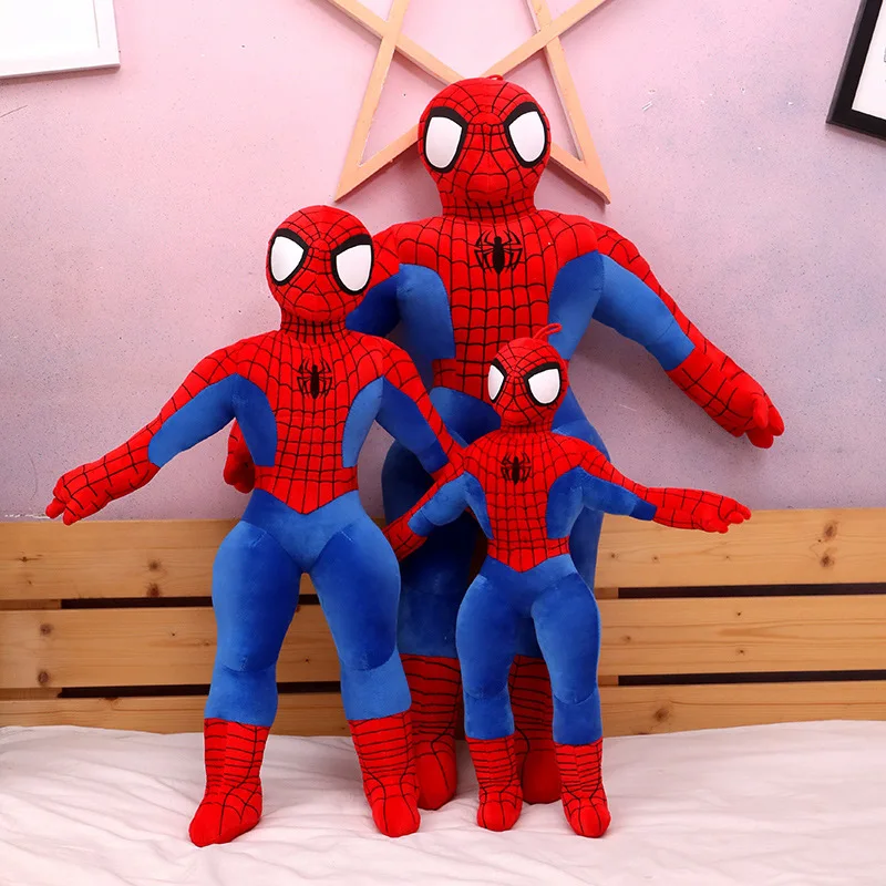 55 cm/70 cm Gigantyczny rozmiar Plushier Lalki Chłopiec Spider-Man Pluszowa lalka Zabawka Poduszka Wypchana poduszka Prezent urodzinowy dla dzieci Śpiąca lalka