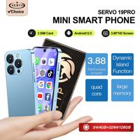 SERVO 19PRO 4G LTE Mini Smartphone 4GB+128GB Multiple Memory Android12 Play Store 3.88\
