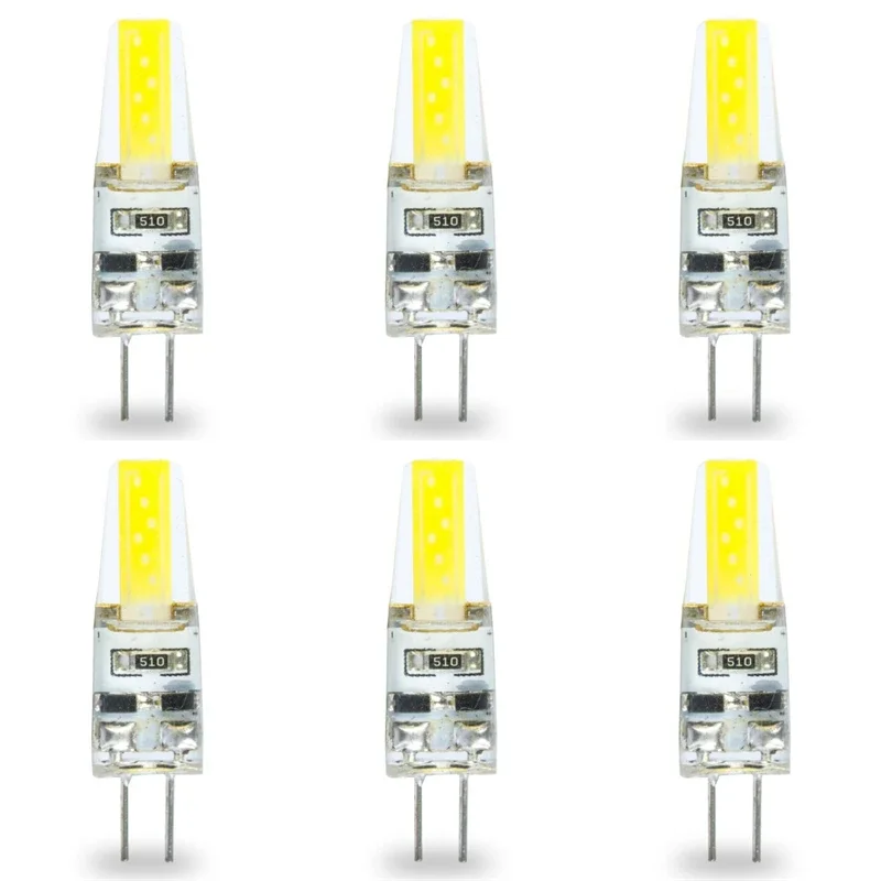 10pcs 6W G4 12V LED Bulb No Flicker Led bulb G4 220V Light Bulbs 360 Beam Angle Lampada Ampul Replace 15W 20W 30W Halogen Lamp