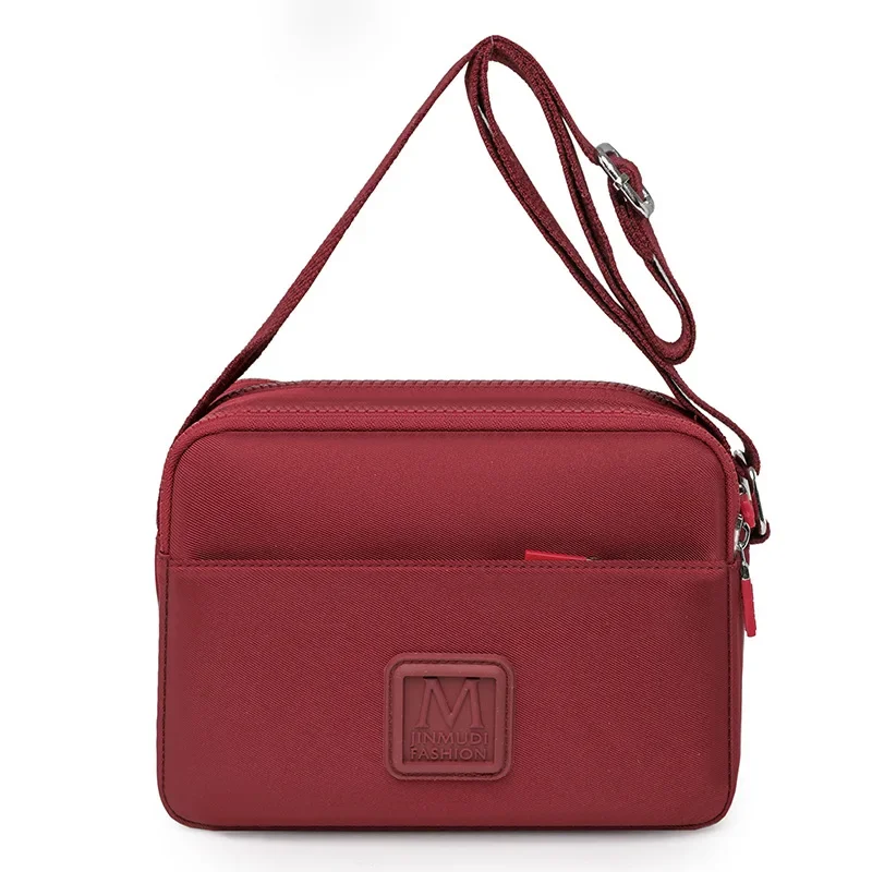 2024  New Nylon Solid Color Messenger Bag Women's Small Square Bag Oxford Cloth Travel Fashion Versatile Shoulder Bag image 4