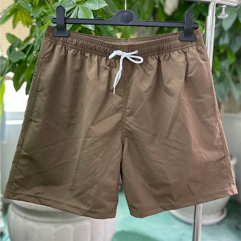 Calça de praia de camada dupla masculina, shorts esportivos casuais para casal, cor doce, 3 minutos a menos, nova, verão, 2022