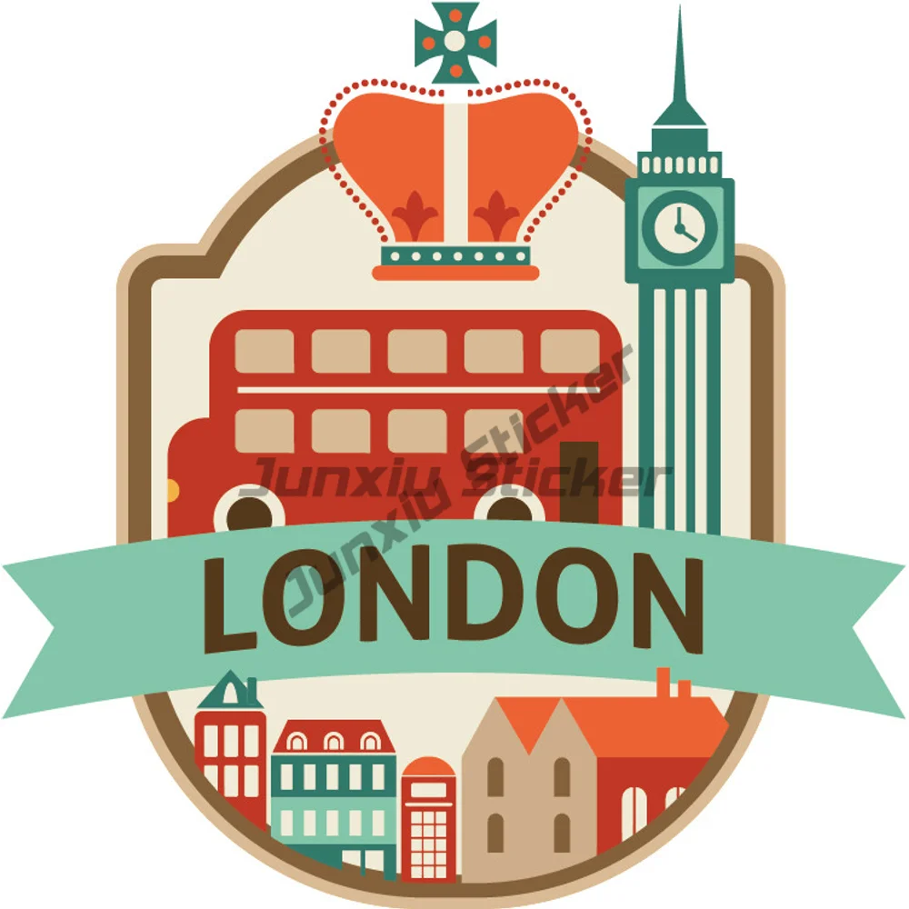 

London United Kingdom Sticker Britain World City Travel Car Bumper Cover Scratches Decoration Decal Motorcycle Stickers Custom