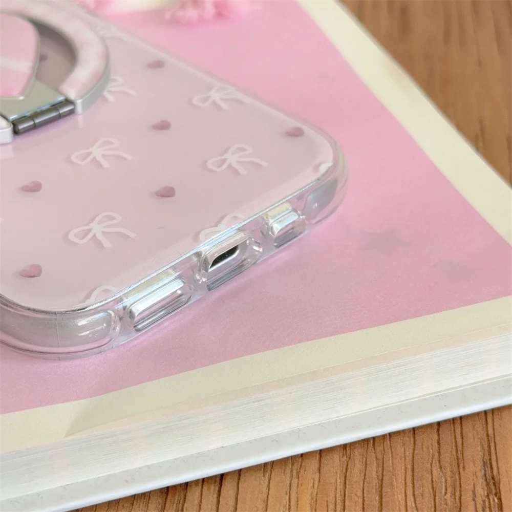 الكورية INS لطيف القوس المغناطيسي حامل جراب هاتف آيفون 13 14 15 16 17 برو ماكس غطاء جميل المضادة للسقوط واقية ل Magsafe Co #6