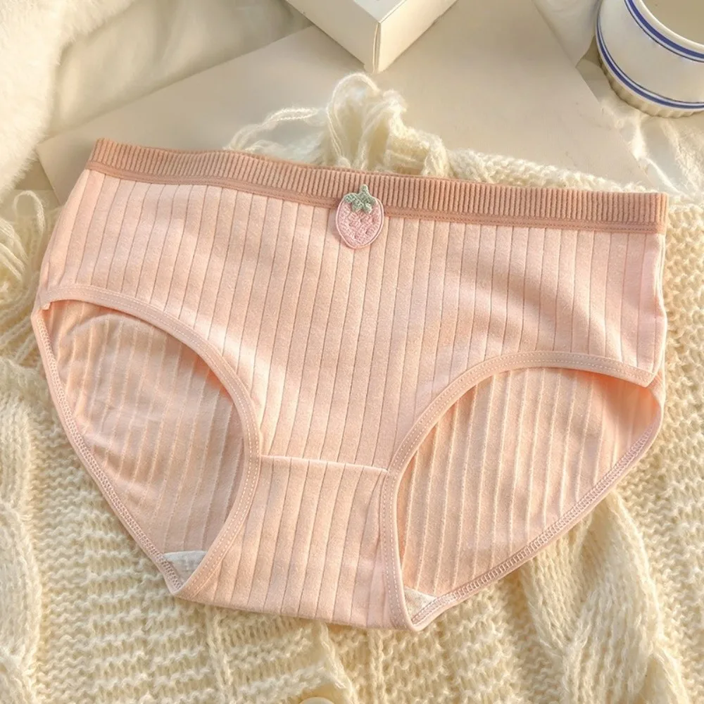 5 قطع الملابس الداخلية المشارب القطن سراويل لطيف الحلو الفراولة موجز السروال تنفس النساء الملابس الداخلية الفتيات #4