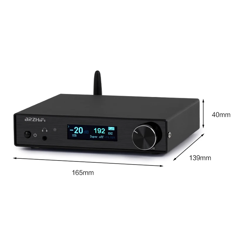 BRZHIFI SU12 AK4493SEQ*2 Audio DAC USB Amanero 32Bit 384KHz Decoder DSD512 Bluetooth 5.1 LDAC With HiFi Headphone Amplifier