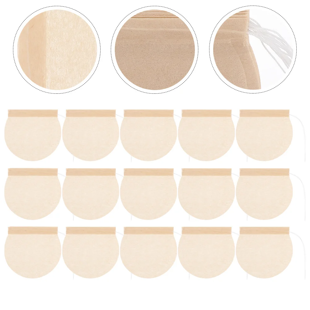 

100Pcs Round Tea Bags Empty Drawstring Design Ideal for Loose Tea and Potpourri Teabags Filter Bags Flower Filter Pouch