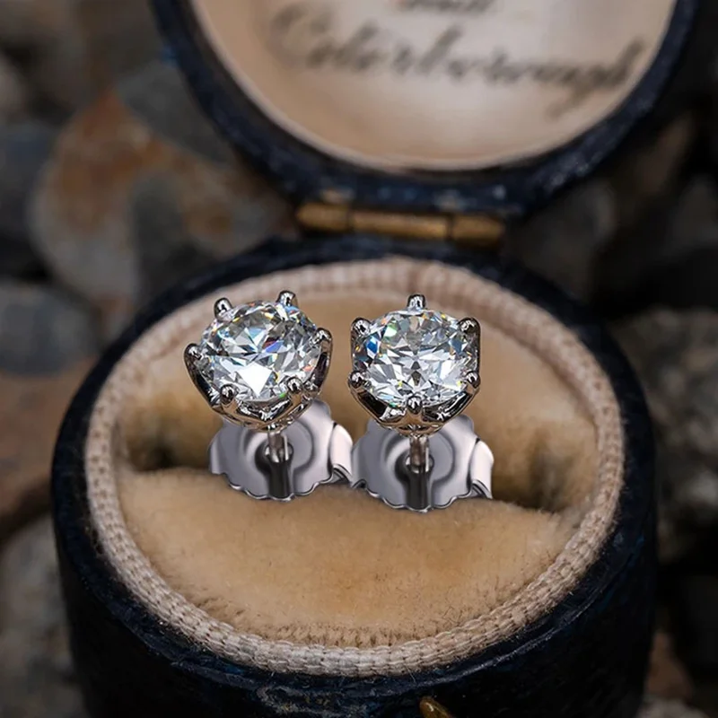 JoyceJelly 1/2/4CT VVS D Farbe Moissanit Russische Cut 8H8A Labor Diamant Stud Ohrringe Für Frauen S925 Sterling silber Edlen Schmuck – Detail 29
