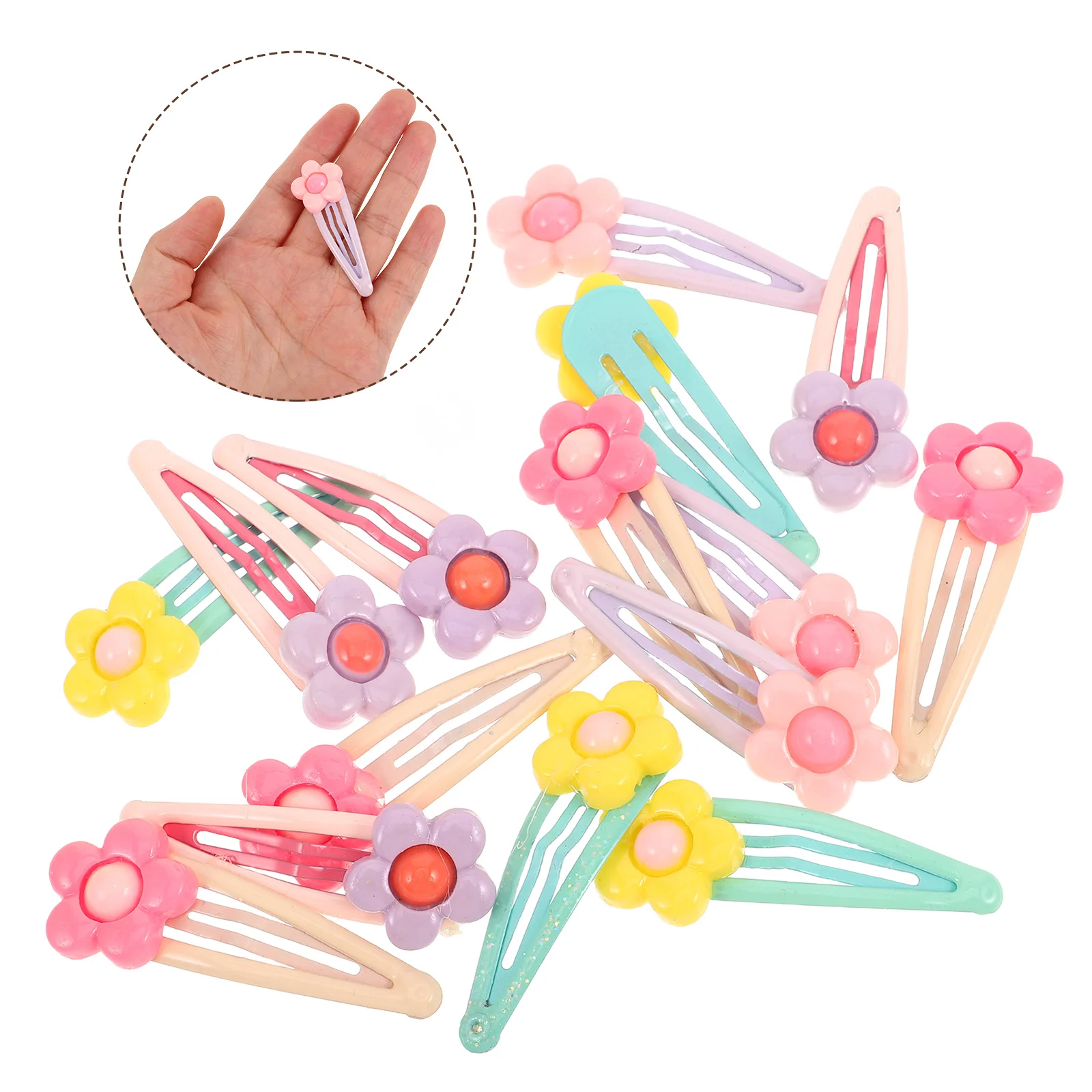 

Cute Hyuna Style Clips Flower Resin Korean Floral Accessories Girls Kids Soft Clay Candy Colors Comfortable Bangs Long Hair