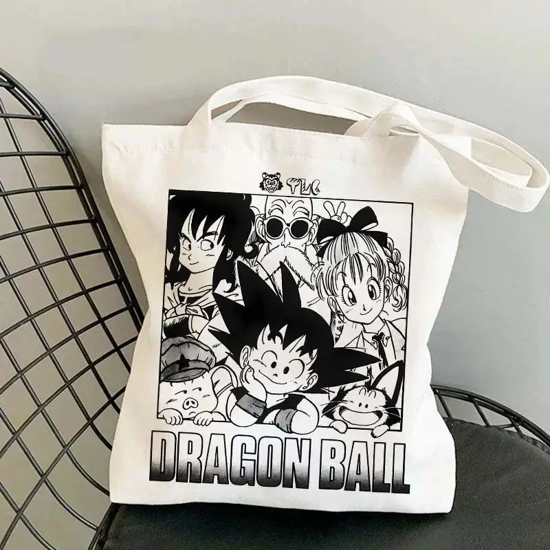 Dragon Ball japon grande capacité toile sac Anime sac à bandoulière femmes fourre-tout décontracté dessin animé enfants étudiant sacs à provisions cadeau