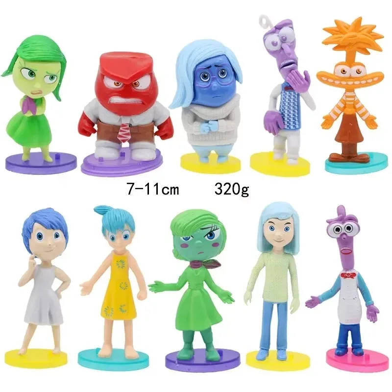 New Inside Out 2 Action Figure Toy Cartoon Movie Joy Anxiety Anger Sadness Disgust Fear Model Doll Figurines Kids Gifts Set