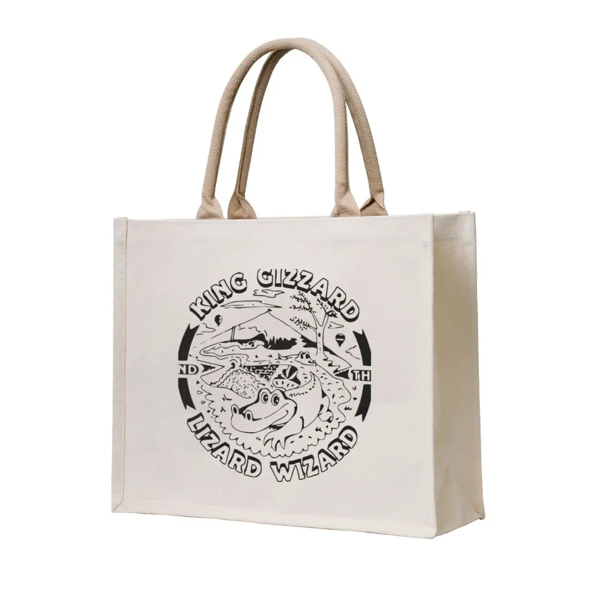 

king gizzard and the lizard wizard circle Tote Bag canvas tote bags Gift bag shopper bags for women Women's bags