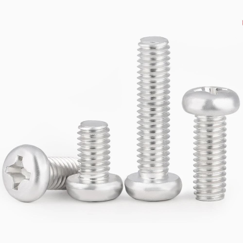 M4 M5 M6 M8 Phillips Pan Head Machine Screw 6061 Aluminum Alloy  Cross Round Head Bolt Metric Fastener