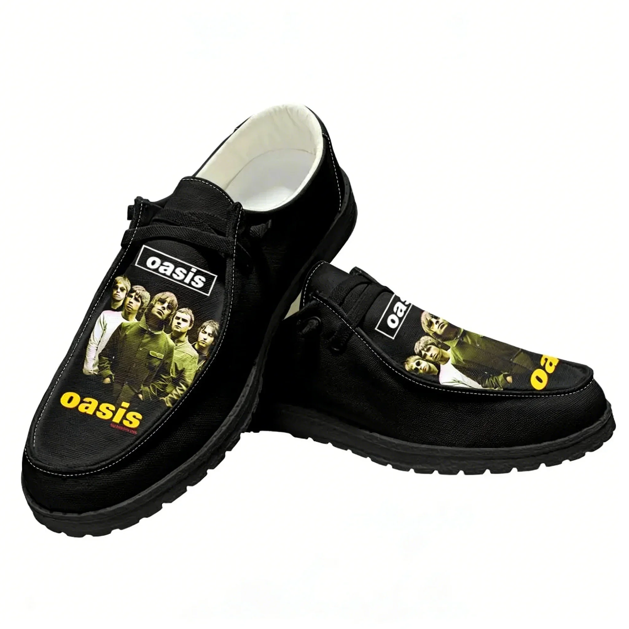 

Oasis Rock Band Casual Shoes Mens Womans Flat Shoe Breathable Outdoor Lightweight Footwear Couple Custom Made Shoes