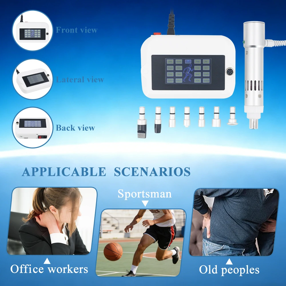 300MJ Shockwave Therapy Machine For ED Treatment Knee Pain Relief Massage Muscle Recovery Shock Wave Physiotherapy Massager New