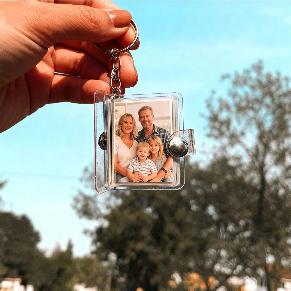 Mini Photo Album Keychain, Personalized Mini Photo Album, Anniversary Gift, Best friend album, Commemorative gifts, transparent