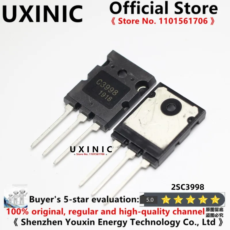 

UXINIC 100% New Imported Original 2SC3998 C3998 TO-3PL Ultrasonic Dedicated High-Power Transistor 25A 1500V