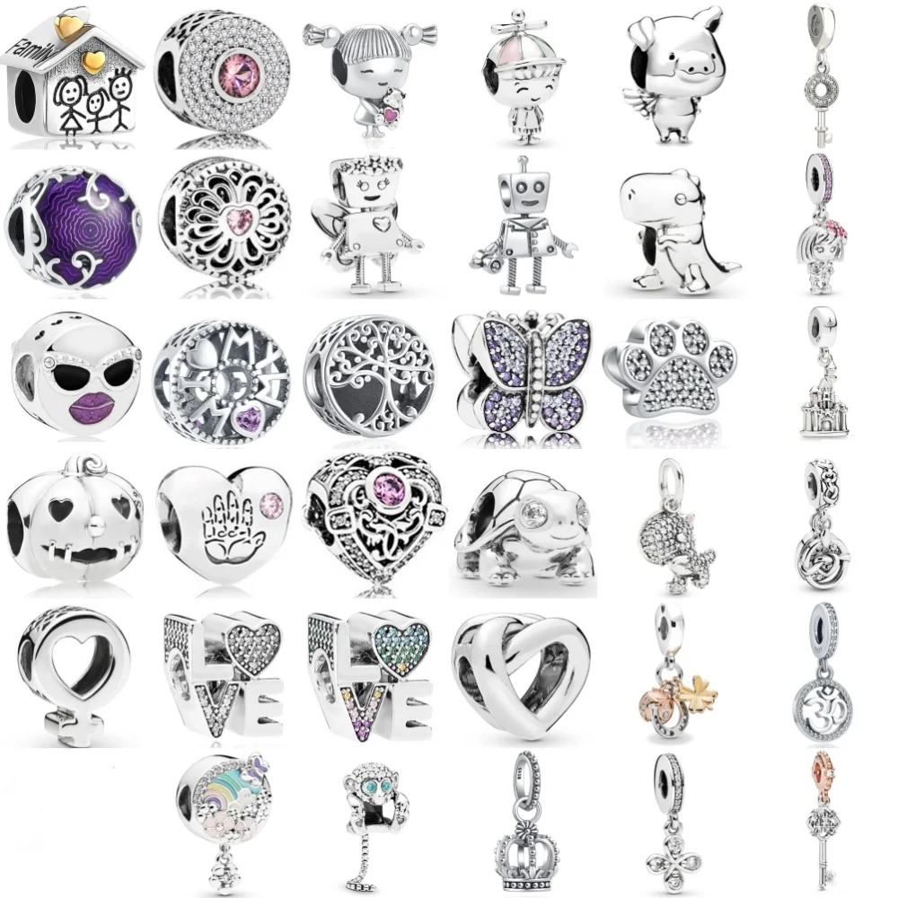 

925 Silver,Cute Character Boy,Girl, Dog Paw Bead Pendant Suitable For European Original Bracelet DIY AccessoriesExquisiteJewelry