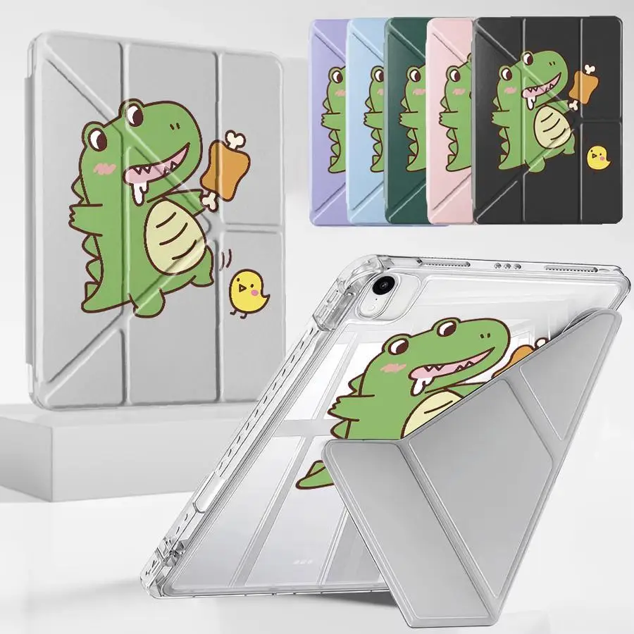 

Очаровательный чехол-держатель для планшета с динозавром для iPad Pro 2025, Air 4, 5, M3, M2, M4, 11 дюймов, Pro 11-го, 10-го, 9-го, 8-го, 7-го поколений, 12.9 дюймов, Mini 6, 7