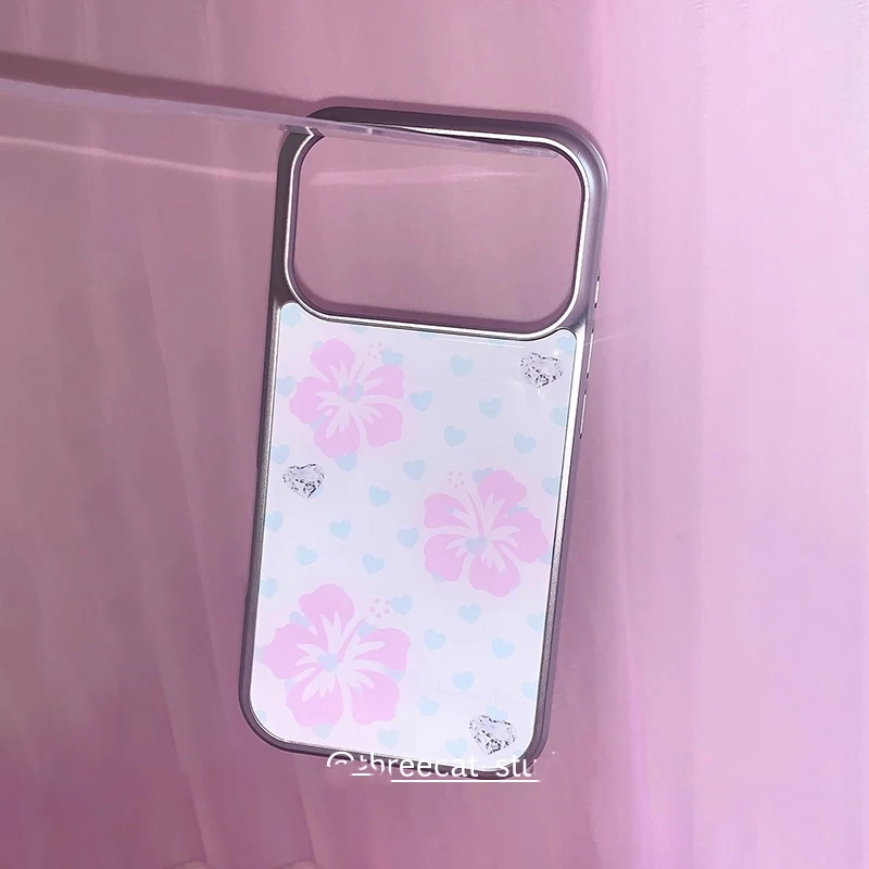Корейский чехол для телефона Ins College Style Love Bauhinia Diamond для iPhone 17 Air 16Pro 15 14 13 12 11 Pro Max 78 Plus Y2K Matte Cover Корейский чехол для телефона Ins College Style Love Bauhinia Diamond для iPhone 17 Air 16Pro 15 14 13 12 11 Pro Max 78 Plus Y2K Matte Cover